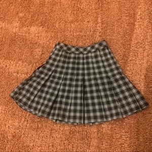 H&M Black & White Plaid Skirt